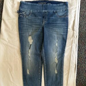Gently worn denim jeans size 14s pull on